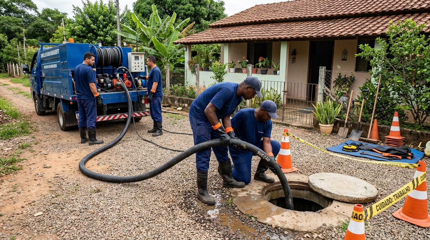 Equipe de desentupimento de fossa em Osasco-SP